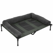 Large Oversized Raised Dog Bed with Cooling Bolster Lounger V767-P-XD128-GY-LG1
