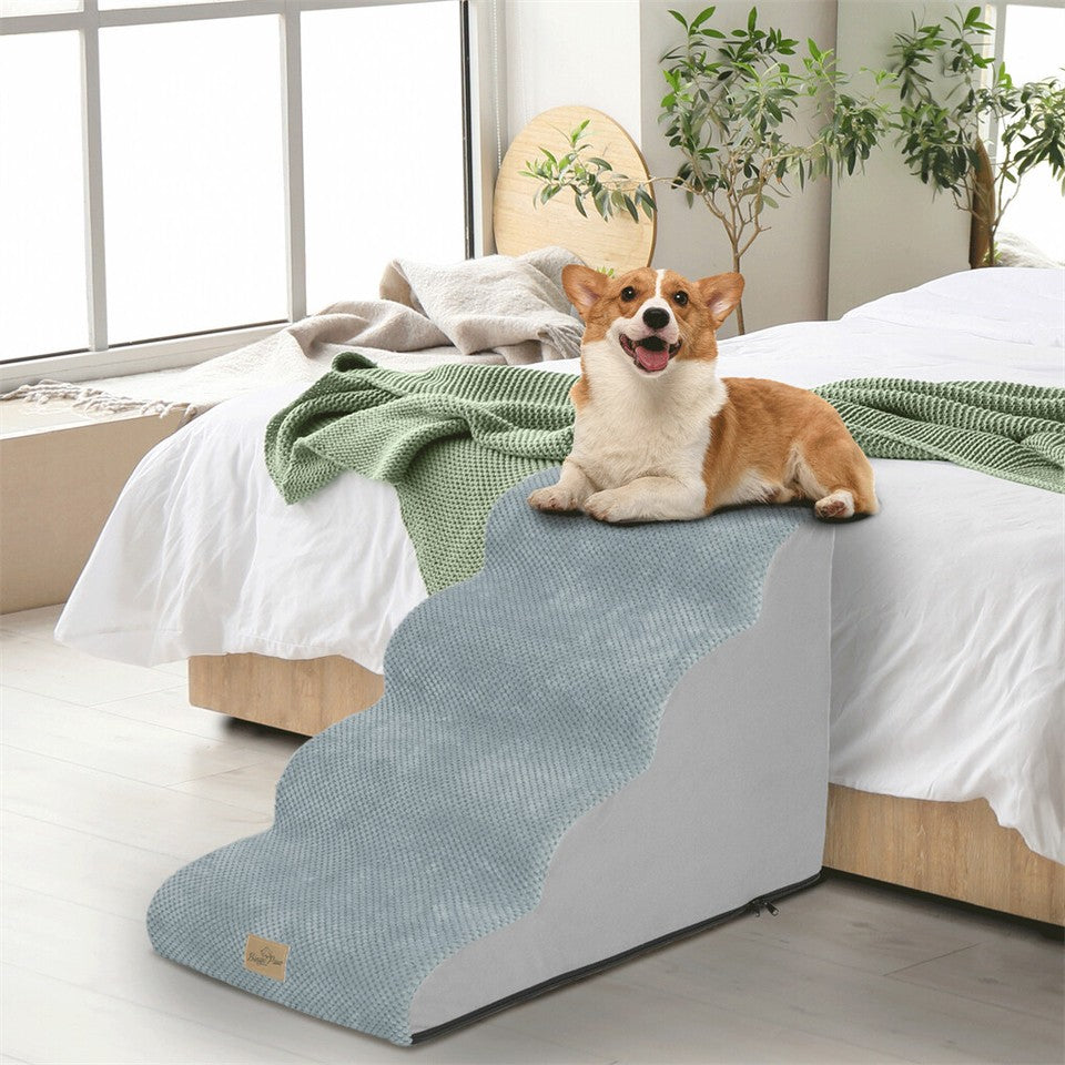 4 Step Curved Dog Ramp Stairs for Training V767-P-XD1299-4