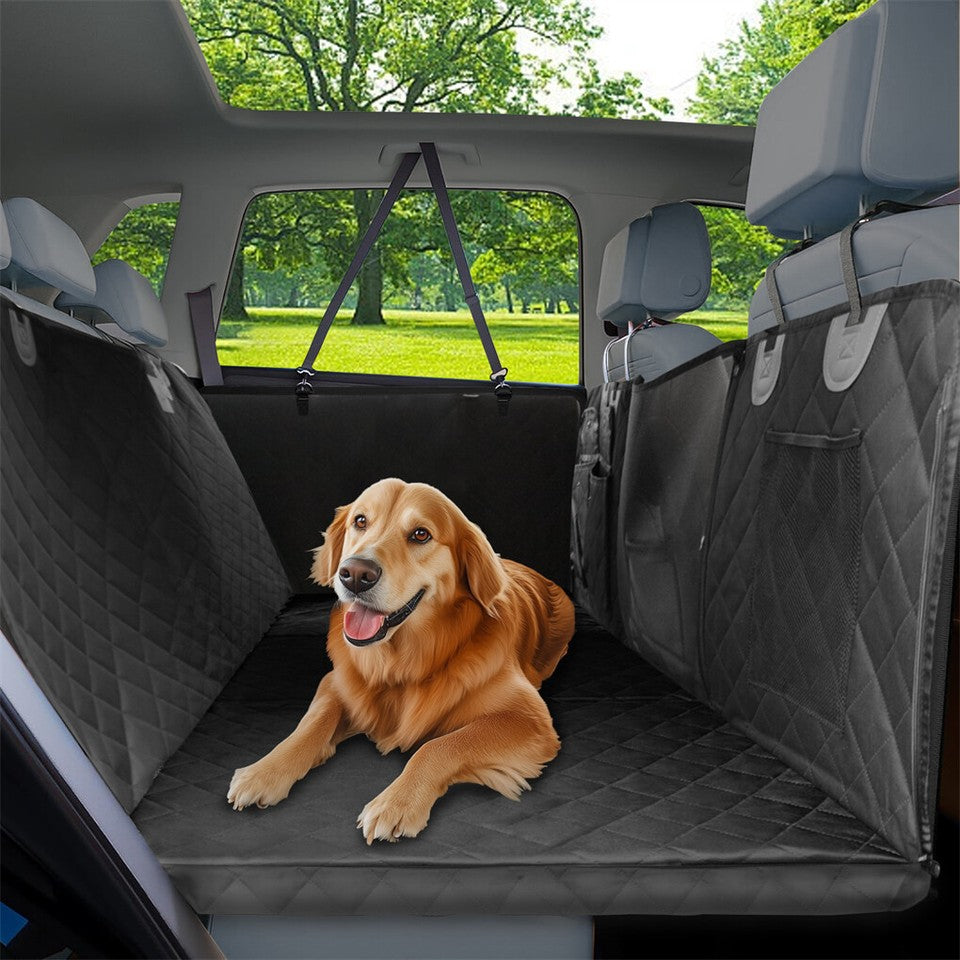 Large Dogs Back Seat Extender Waterproof Dog Hammock Car Seats with Hard Bottom V767-P-XD1687