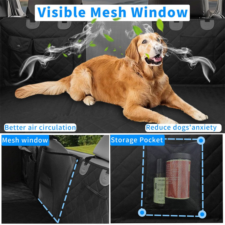 Large Dogs Back Seat Extender Waterproof Dog Hammock Car Seats with Hard Bottom V767-P-XD1687
