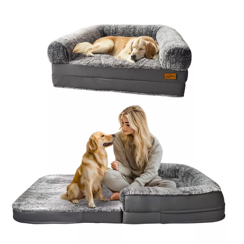 XL Human Sized Dog Bed Foldable Orthopedic Pet Dog Sofa Couch Comfy Big Bean Bed V767-P-XD1698