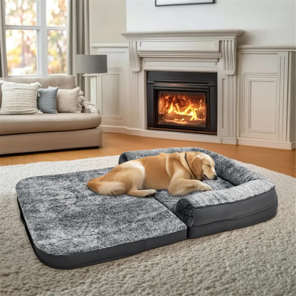 XL Human Sized Dog Bed Foldable Orthopedic Pet Dog Sofa Couch Comfy Big Bean Bed V767-P-XD1698
