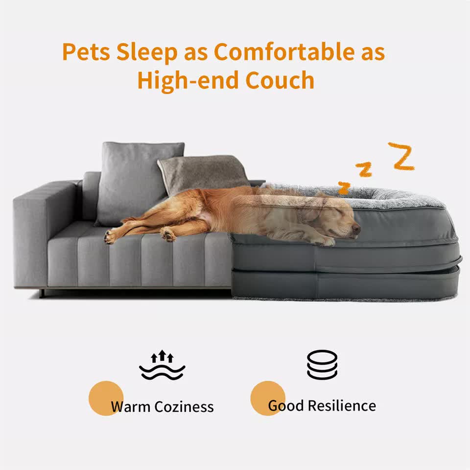 XL Human Sized Dog Bed Foldable Orthopedic Pet Dog Sofa Couch Comfy Big Bean Bed V767-P-XD1698