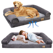Orthopedic Dog Bed with Bolster Comfort Mattress V767-P-XD178-L