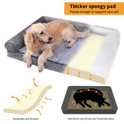 Orthopedic Dog Bed with Bolster Comfort Mattress V767-P-XD178-L