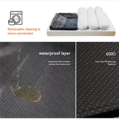 Medium Orthopedic Dog Bed with Bolster Comfort Mattress V767-P-XD178-M
