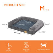 Medium Orthopedic Dog Bed with Bolster Comfort Mattress V767-P-XD178-M