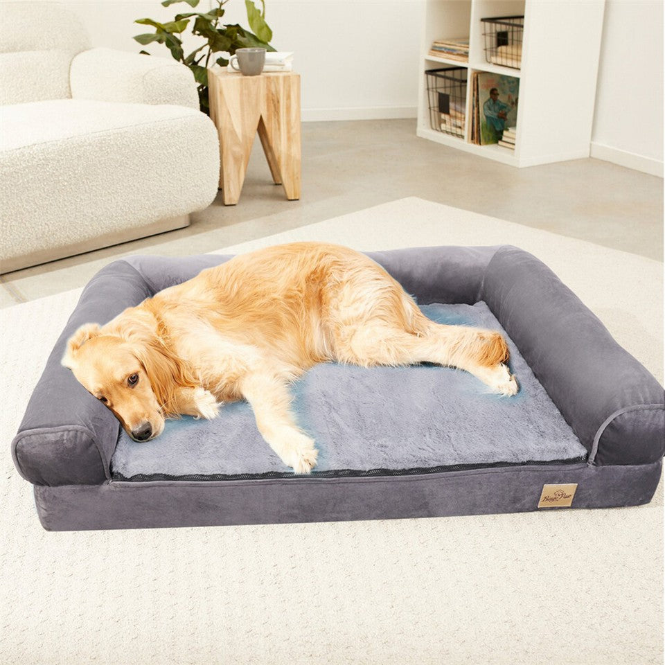 Orthopedic Dog Bed with Bolster Comfort Mattress V767-P-XD178-XL