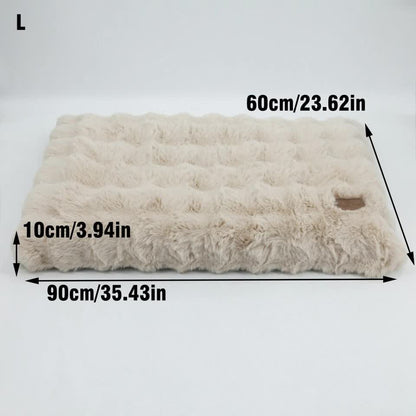 Plush Pet Bed with Non Slip Base and Removable Cover V767-P-XD1836-L-BG