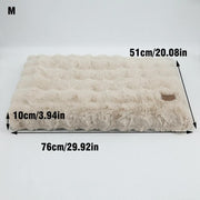 Plush Dog Crate Bed with Non Slip Base and Removable Cover V767-P-XD1836-M-BG
