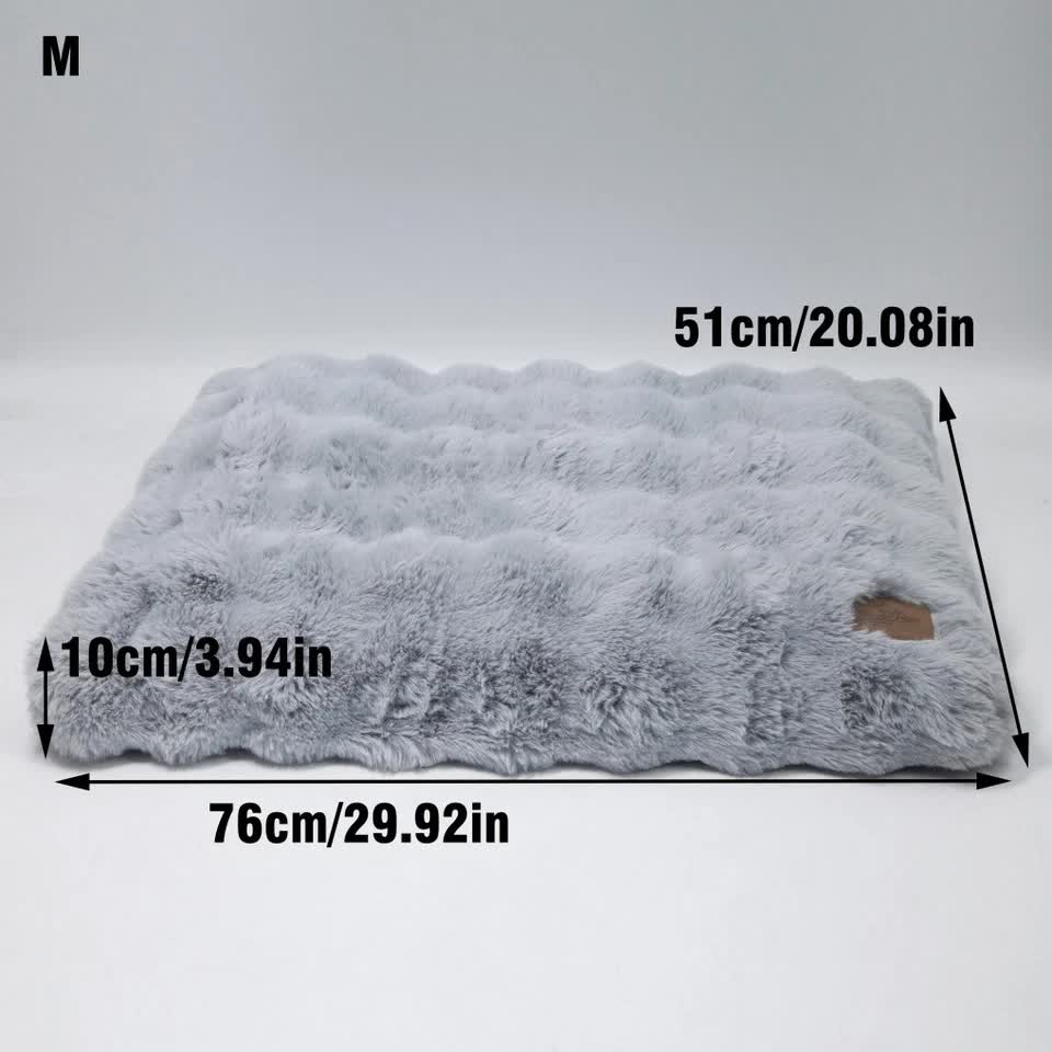 Comfortable Pet Bed with Removable Cover and Anti Skid Base(Medium) V767-P-XD1836-M-GY