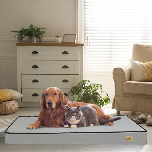 Soft Washable Dog Bed with Anti-Slip Crate Mat V767-P-XD328-L