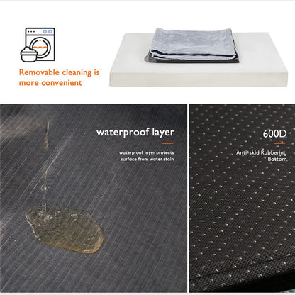 Soft Washable Dog Bed with Anti-Slip Crate Mat V767-P-XD328-L