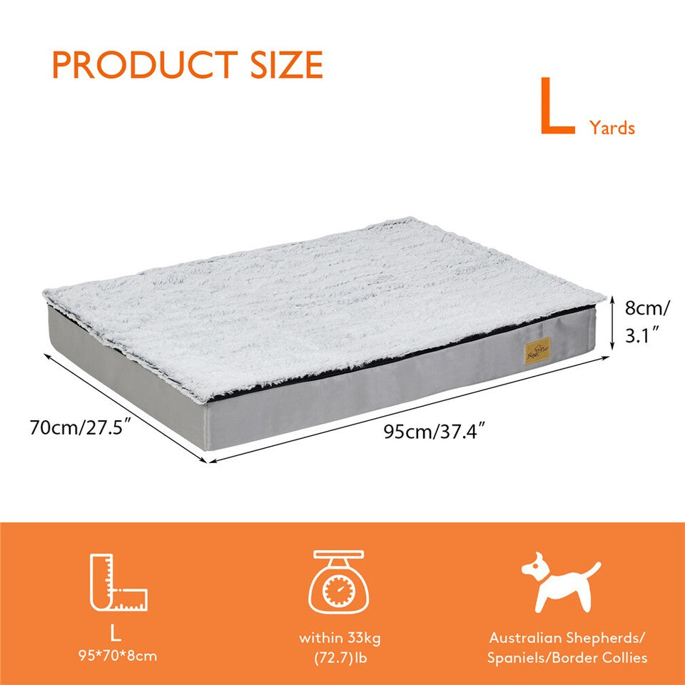 Soft Washable Dog Bed with Anti-Slip Crate Mat