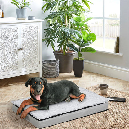 Soft Washable Dog Bed with Anti-Slip Crate Mat V767-P-XD328-XL