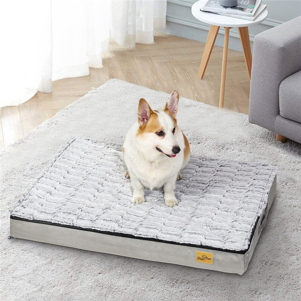Soft Washable Dog Bed with Anti-Slip Crate Mat V767-P-XD328-XL