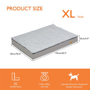 Soft Washable Dog Bed with Anti-Slip Crate Mat