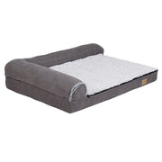L-Shaped Dog Bed with Bolstered Cushion & Neck Care(2XL) V767-P-XD388-2XL