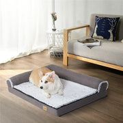L-Shaped Dog Bed with Bolstered Cushion & Neck Care(2XL) V767-P-XD388-2XL