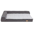 L-Shaped Dog Bed with Bolstered Cushion & Neck Care Size Large V767-P-XD388-L