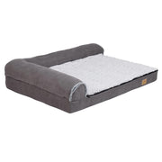 L-Shaped Dog Bed with Bolstered Cushion & Neck Care Size Large V767-P-XD388-L