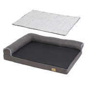 L-Shaped Dog Bed with Bolstered Cushion & Neck Care Size Large V767-P-XD388-L
