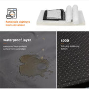 L-Shaped Dog Bed with Bolstered Cushion & Neck Care Size Large V767-P-XD388-L