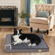 L-Shaped Dog Bed with Bolstered Cushion & Neck Care Size Large V767-P-XD388-L