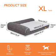 Jumbo Orthopedic Dog Bed Sofa Lounge - Raised High Bolster Pet Bed with Washable Cover Size XL V767-P-XD388-XL