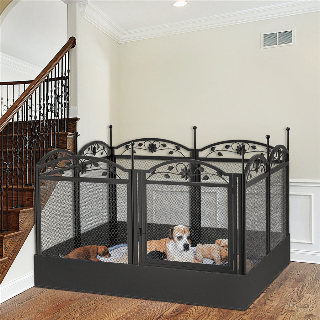 3 in 1 Dog Playpen Extra Large Dog Whelping Fence DIY Shape Garden Fence Barrier V767-P-XE172-V1