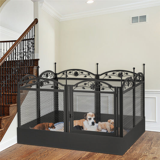 3 in 1 Dog Playpen Extra Large Dog Whelping Fence DIY Shape Garden Fence Barrier V767-P-XE172-V1