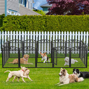 3 in 1 Dog Playpen Extra Large Dog Whelping Fence DIY Shape Garden Fence Barrier V767-P-XE172-V1