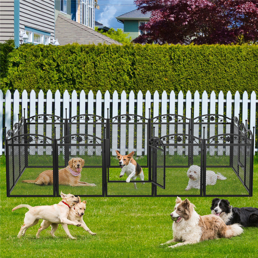 3 in 1 Dog Playpen Extra Large Dog Whelping Fence DIY Shape Garden Fence Barrier V767-P-XE172-V1