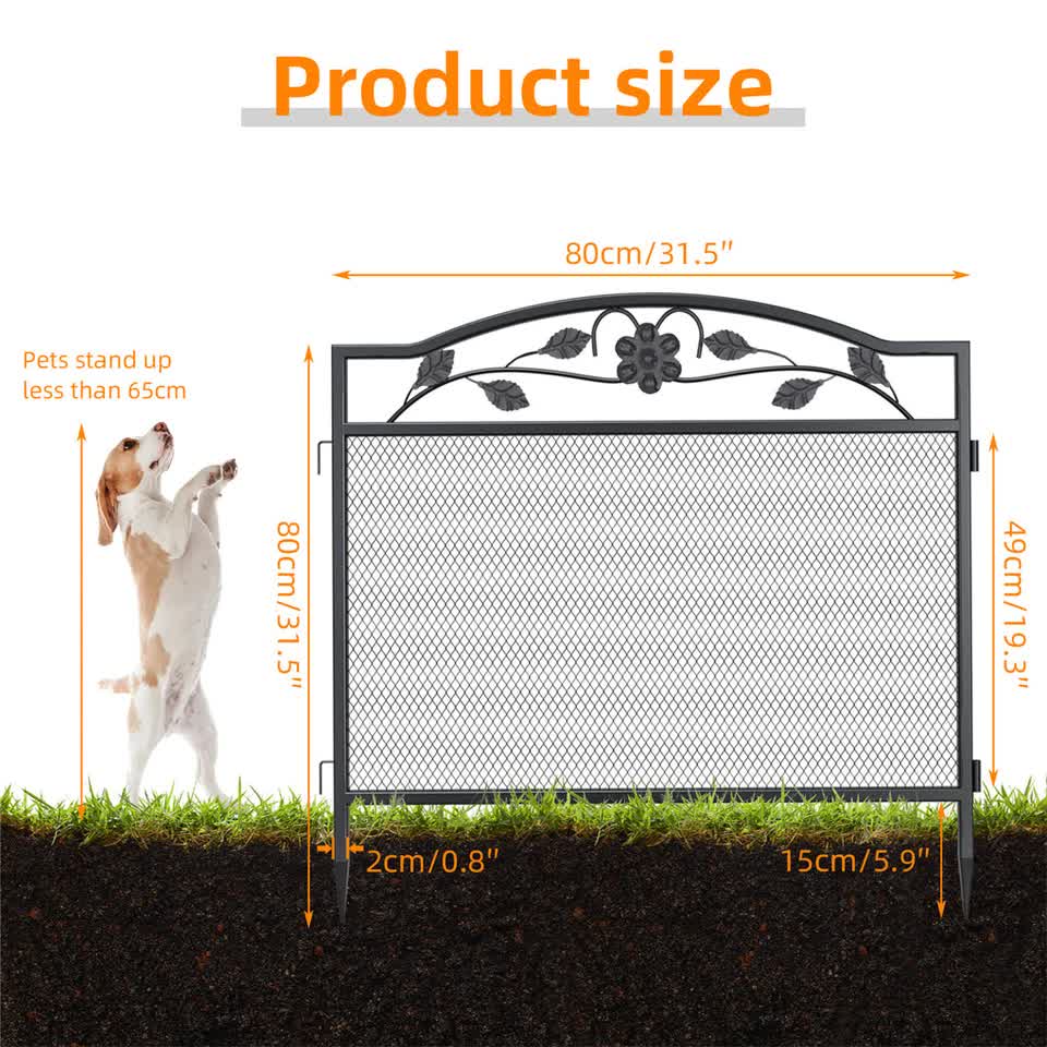 Heavy Duty Foldable Metal Indoor Outdoor Exercise Pet Fence Dog Playpen Kennel V767-P-XE842-G1
