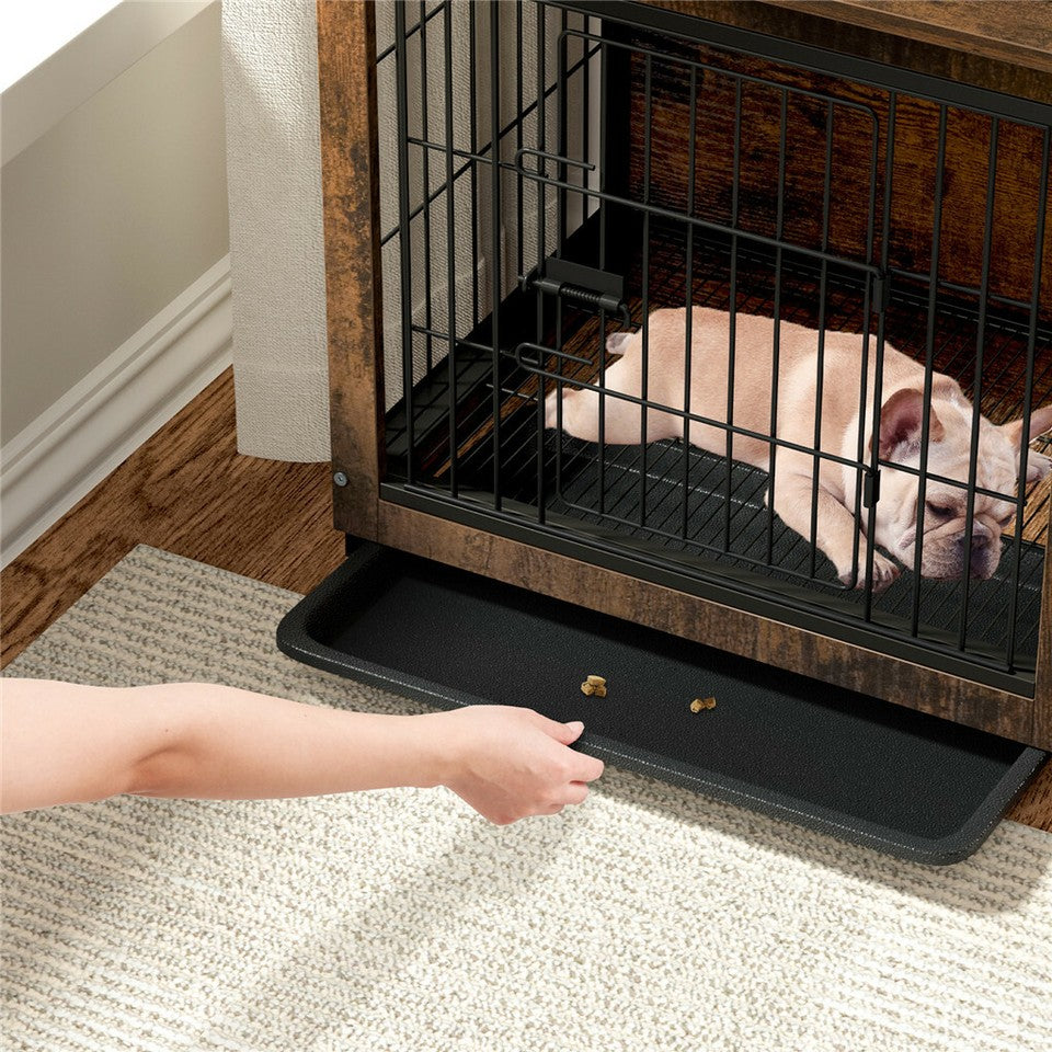 Wooden Pet Crate & Dog Cage End Table V767-P-XL111M-G2
