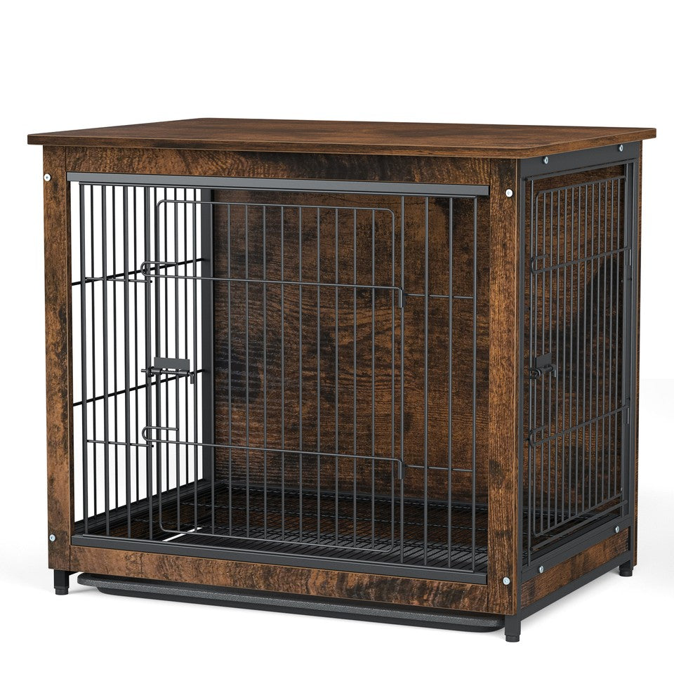 Wooden Pet Crate & Dog Cage End Table V767-P-XL111S-G2