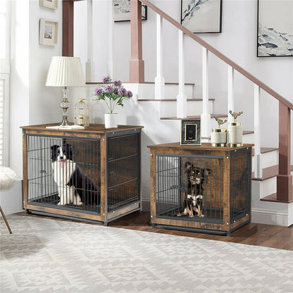 Wooden Pet Crate & Dog Cage End Table V767-P-XL111S-G2