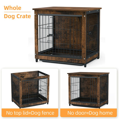 Wooden Pet Crate & Dog Cage End Table V767-P-XL111S-G2
