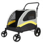 Two Dogs Stroller Divider Pet Travel Stroller Carrier One-key Folding Outdoor V767-P-XL121-D
