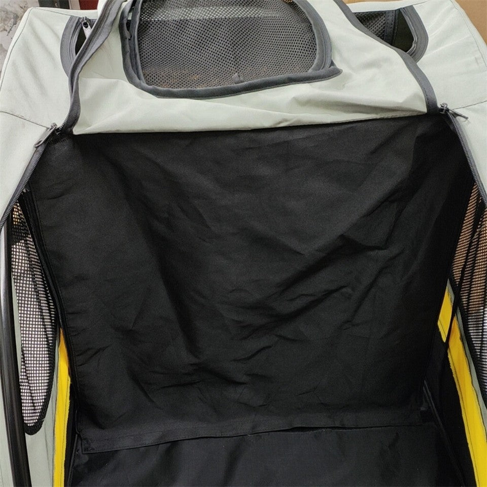 Two Dogs Stroller Divider Pet Travel Stroller Carrier One-key Folding Outdoor V767-P-XL121-D