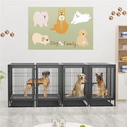 Giant Dog Cage Indoor Outdoor Super-Hard Metal Kennel Pet Playpen W Tray&Divider V767-P-XL139-A-G11