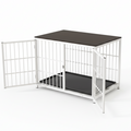 P&P White Walnut XL Dog Crate with Furniture Style Top, 3 Doors and Easy Clean Tray Included V767-P-XL171-XL-WT-A