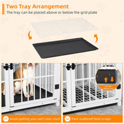 P&P White Walnut XL Dog Crate with Furniture Style Top, 3 Doors and Easy Clean Tray Included V767-P-XL171-XL-WT-A-G1