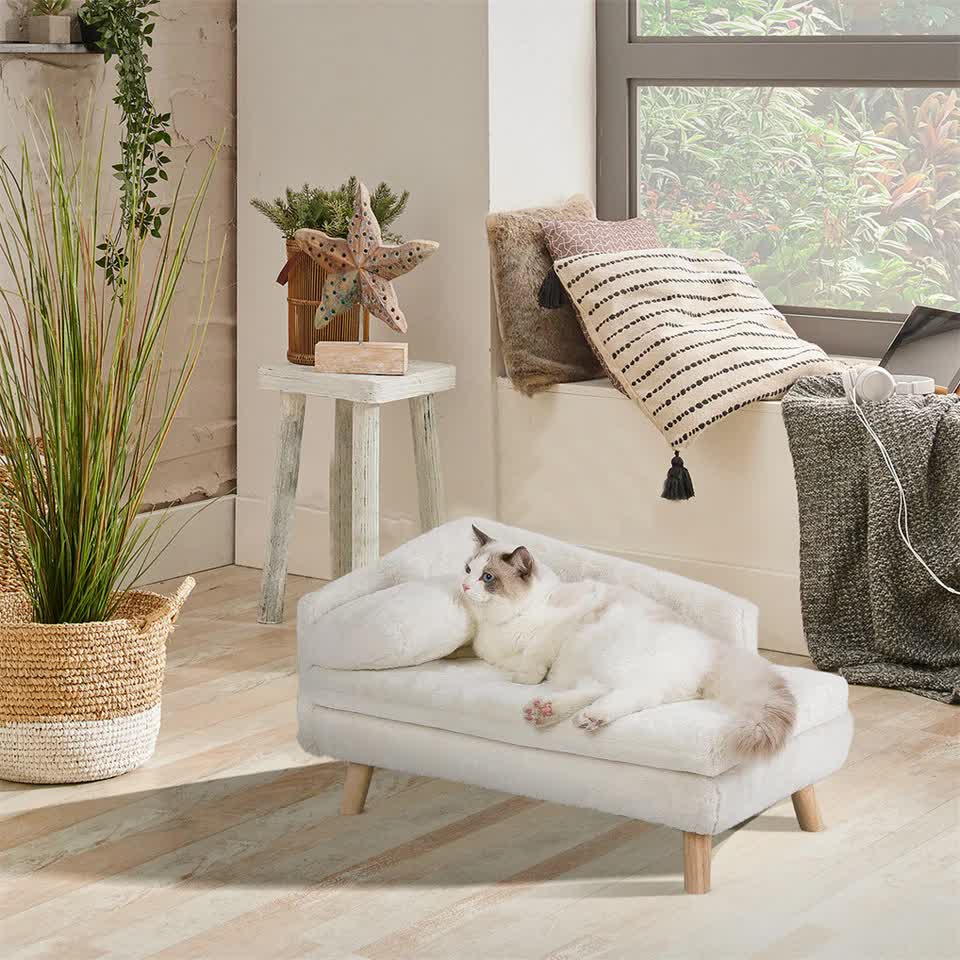 Luxurious Rectangular Pet Sofa Bed with Anti-Skid Base V767-P-XM116-M