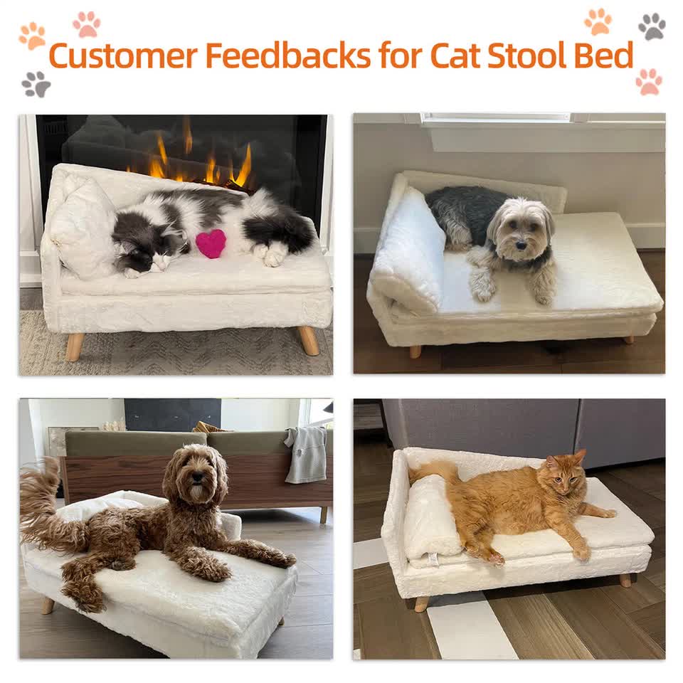 Luxurious Rectangular Pet Sofa Bed with Anti-Skid Base V767-P-XM116-M