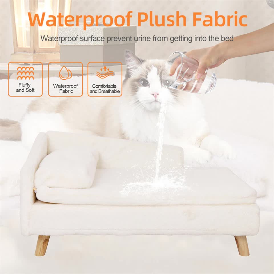 Luxurious Rectangular Pet Sofa Bed with Anti-Skid Base V767-P-XM116-M