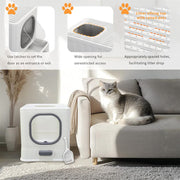 Big Top Entry Deep Tray Enclosed Kitty Cat Litter Box Easy To Clean Pull Handle V767-P-XM1672