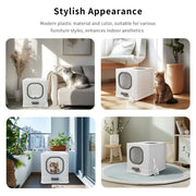 Big Top Entry Deep Tray Enclosed Kitty Cat Litter Box Easy To Clean Pull Handle V767-P-XM1672
