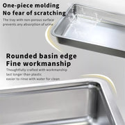 Stainless Steel Enclosed Cat Litter Box Top Exit Pet Toilet Box w/ Litter Scoop V767-P-XM1768