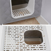 Large Hooded Cat Litter Box with Enclosed Top V767-P-ZM123